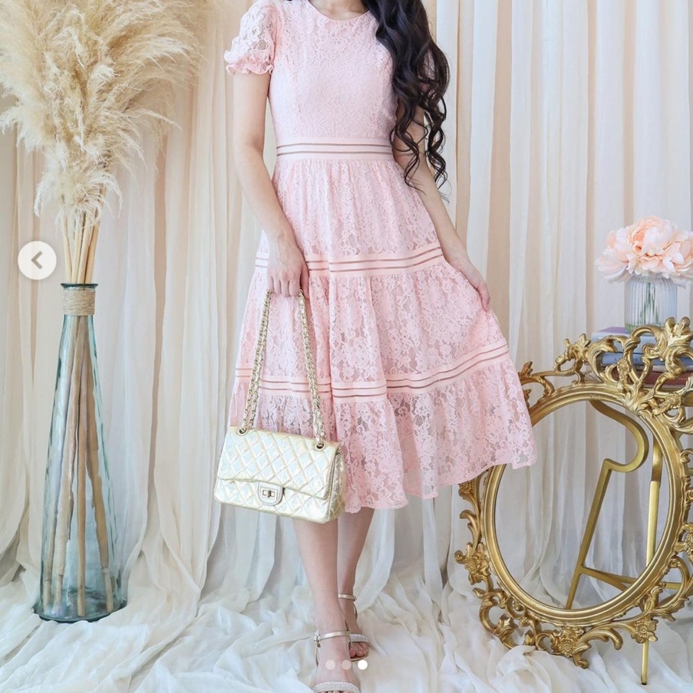 Pink Lace Dress